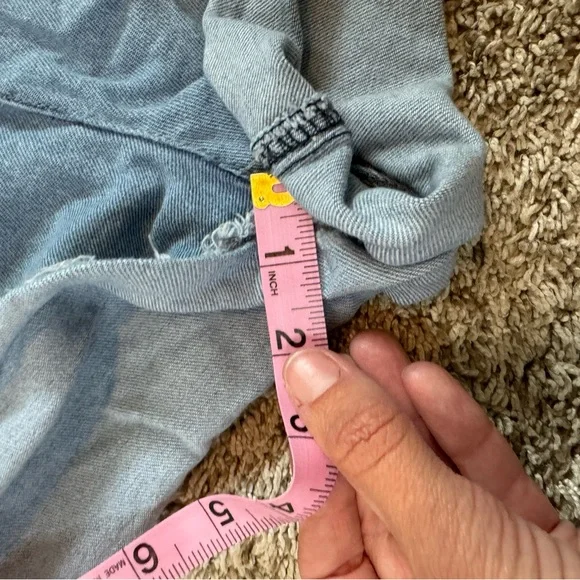 Calvin Klein High Rise Paperbag-Waist Jean Shorts - Picture 10 of 10